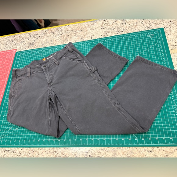 Carhartt Original Fit Gray Utility Work Pants Carpenter Size 6 Short - Picture 7 of 13